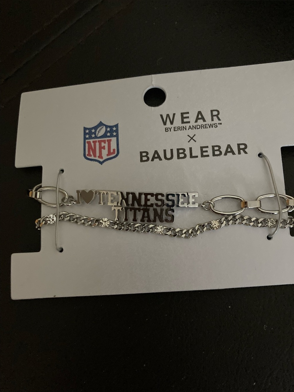 New 100 percent Sterling silver Tennessee Titans 2 bracelet set
